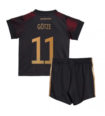 Tyskland Mario Gotze #11 Bortaställ Barn VM 2022 Kortärmad (+ Korta byxor)